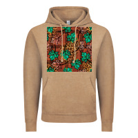 Vintage Coffee fall leaves seamless pattern Vintage Hoodie - BundleAndBundleShop