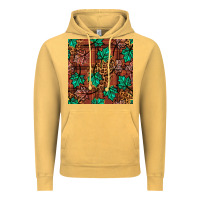 Vintage Mustard fall leaves seamless pattern Vintage Hoodie - BundleAndBundleShop