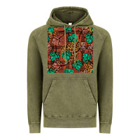 Vintage Olive fall leaves seamless pattern Vintage Hoodie - BundleAndBundleShop