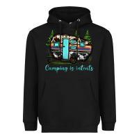 Black camping is intents Heavyweight Hoodie - JahusDesignShop