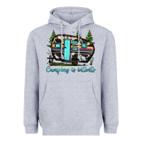 Heather Grey camping is intents Heavyweight Hoodie - JahusDesignShop