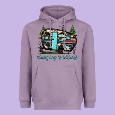 Camping Is Intents Heavyweight Hoodie Designed By Jahusdesignshop