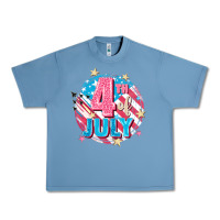 Pebble Blue 4th of July Urban Heavy Tee - FaDigitalArtStudio