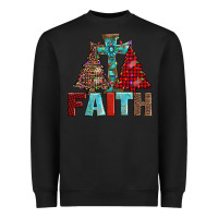 Black cross and christmas trees Heavyweight Sweatshirt - AdoDesignShop
