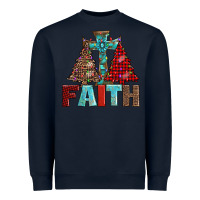 Navy cross and christmas trees Heavyweight Sweatshirt - AdoDesignShop