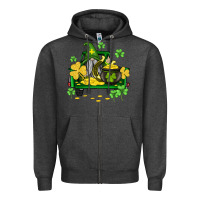 Charcoal Heather st patricks truck and gnome Zipper Hoodie - AdoDesignShop