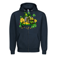 Navy st patricks truck and gnome Zipper Hoodie - AdoDesignShop