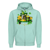 Seafoam st patricks truck and gnome Zipper Hoodie - AdoDesignShop