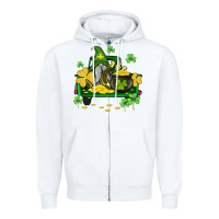 White st patricks truck and gnome Zipper Hoodie - AdoDesignShop