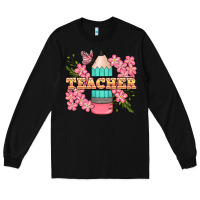 Black teacher floral pencil Long Sleeve Tee - BundleAndBundleShop
