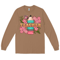 Toasted Coconut teacher floral pencil Long Sleeve Tee - BundleAndBundleShop