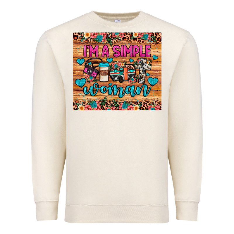I'm A Simple Woman Premium Sweatshirt by JahusDesignShop | Teevron