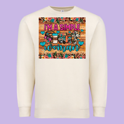 I'm A Simple Woman Premium Sweatshirt Designed By Jahusdesignshop