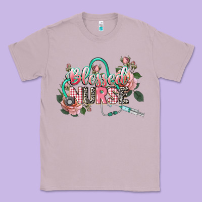 Blessed Nurse Classic Tee Designed By Cowgirlartshop