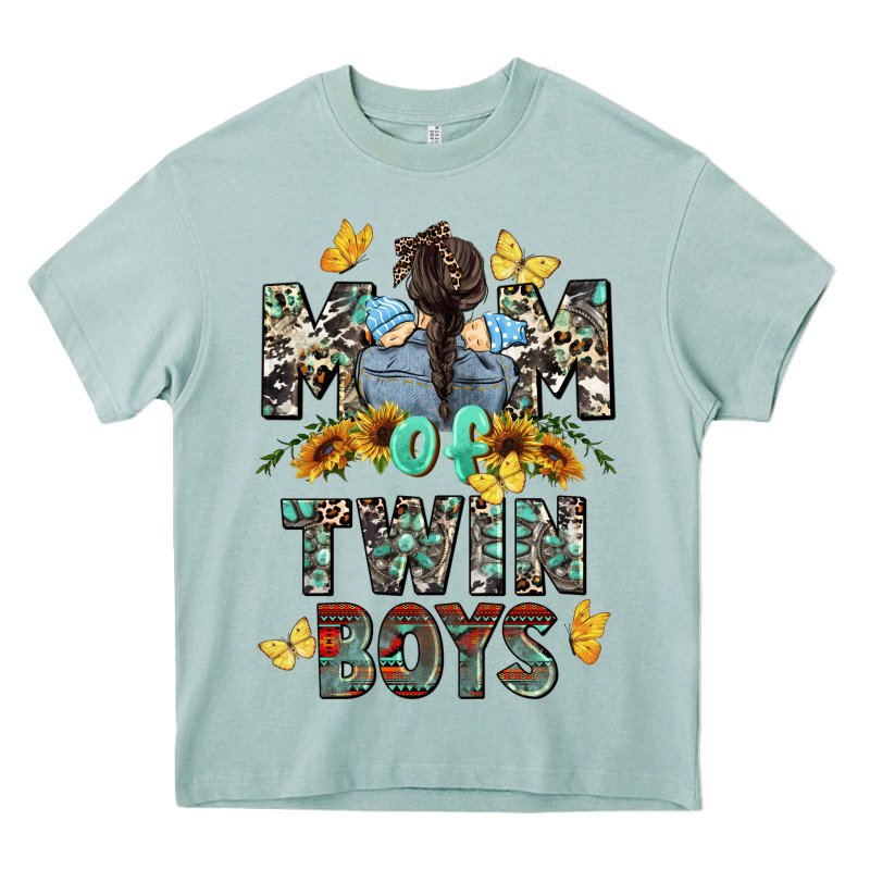 Mom Of Twin Boys Mother's Day Heavy Core Tee by CowGirlArtShop | Teevron