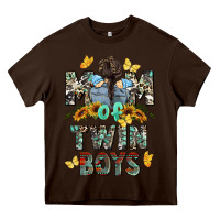 Chocolate Brown mom of twin boys mother's day Heavy Core Tee - CowGirlArtShop