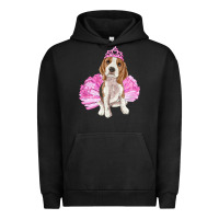 Pigment Black balerina beagle with tutu Urban Hoodie - RanaPortraitStore