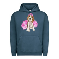 Pigment Midnight Navy balerina beagle with tutu Urban Hoodie - RanaPortraitStore