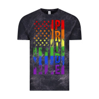 Cloud Black lgbtq pride american flag Vintage Tee - FaDigitalArtStudio