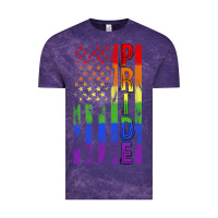Cloud Purple lgbtq pride american flag Vintage Tee - FaDigitalArtStudio