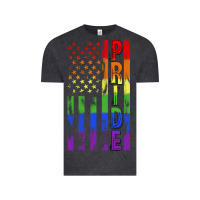 Vintage Black lgbtq pride american flag Vintage Tee - FaDigitalArtStudio