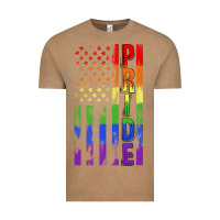 Vintage Coffee lgbtq pride american flag Vintage Tee - FaDigitalArtStudio