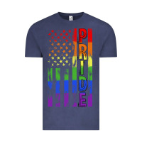 Vintage Denim lgbtq pride american flag Vintage Tee - FaDigitalArtStudio