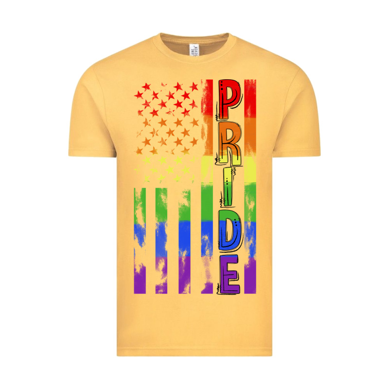 Lgbtq Pride American Flag Vintage Tee by FaDigitalArtStudio | Teevron