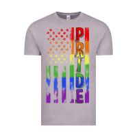 Vintage Zinc lgbtq pride american flag Vintage Tee - FaDigitalArtStudio