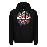 Black Western Mama Patriotic Premium Hoodie - LillyAllenDesigns