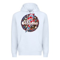 White Western Mama Patriotic Premium Hoodie - LillyAllenDesigns