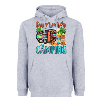 Heather Grey summer camping Heavyweight Hoodie - JahusDesignShop