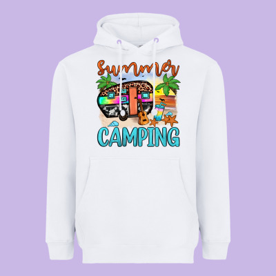 Summer Camping Heavyweight Hoodie Designed By Jahusdesignshop