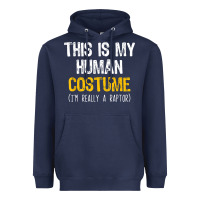 Navy human costume raptor halloween velociraptor lazy easy t shirt Heavyweight Hoodie - baoMotion
