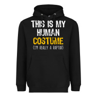 Black human costume raptor halloween velociraptor lazy easy t shirt Heavyweight Hoodie - baoMotion