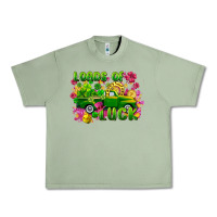 Oil Green Loads of luck St. Patricks Day Urban Heavy Tee - FaDigitalArtStudio