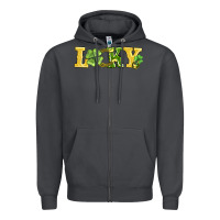 Smoke lucky horseshoe and four leaf clover Zipper Hoodie - AdoDesignShop