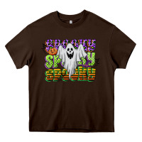 Chocolate Brown spooky spooky spooky Heavy Core Tee - CowGirlArtShop