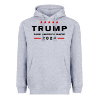Heather Grey donald trump 2024 take america back Heavyweight Hoodie - baoMotion
