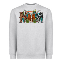 Heather Grey longhorn mom Heavyweight Sweatshirt - AdoDesignShop