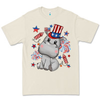 Bone fourth of july hippopotamus Premium Tee - CowGirlArtShop
