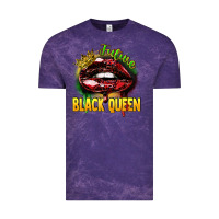 Cloud Purple Future black queen Vintage Tee - FaDigitalArtStudio