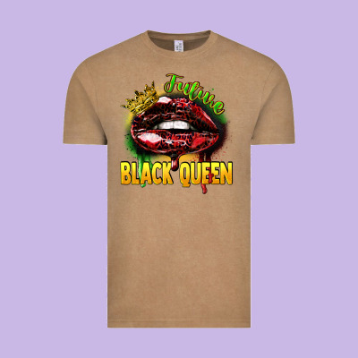 Future Black Queen Vintage Tee Designed By Fadigitalartstudio