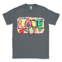 Charcoal Heather love nursing leopard background Classic Tee - CowGirlArtShop