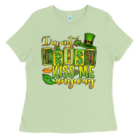 Matcha St. Patrick's I am not irish kiss me anyway Ladies Tee - OliviaCreatesArt