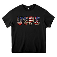Black usps 4th of july Heavy Core Tee - CowGirlArtShop