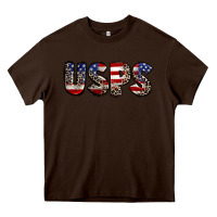 Chocolate Brown usps 4th of july Heavy Core Tee - CowGirlArtShop