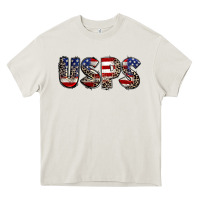 Cream usps 4th of july Heavy Core Tee - CowGirlArtShop