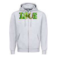 Heather Grey love with horseshoe Zipper Hoodie - AdoDesignShop