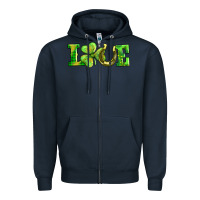 Navy love with horseshoe Zipper Hoodie - AdoDesignShop